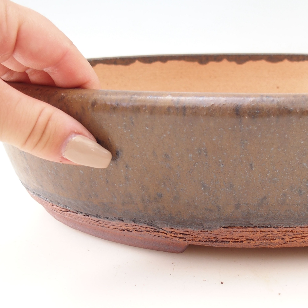Ciotola per bonsai 32 x 25 x 8 cm , colore marrone
