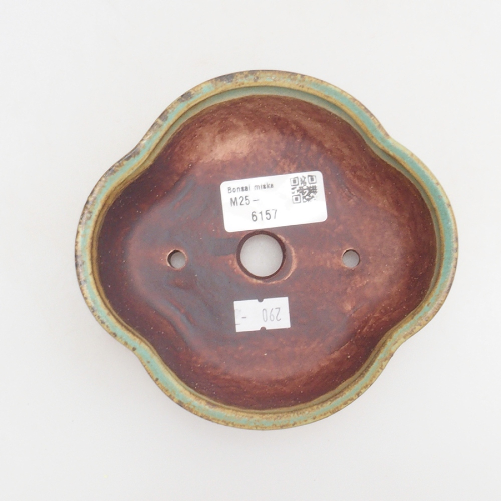 Ciotola per bonsai in ceramica 10 x 8,5 x 4 cm, marrone