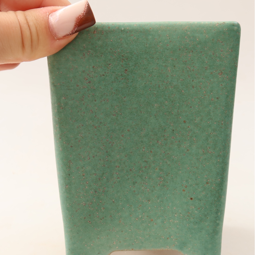 Vaso da bonsai in ceramica 9 x 9 x 11,5 cm, colore verde