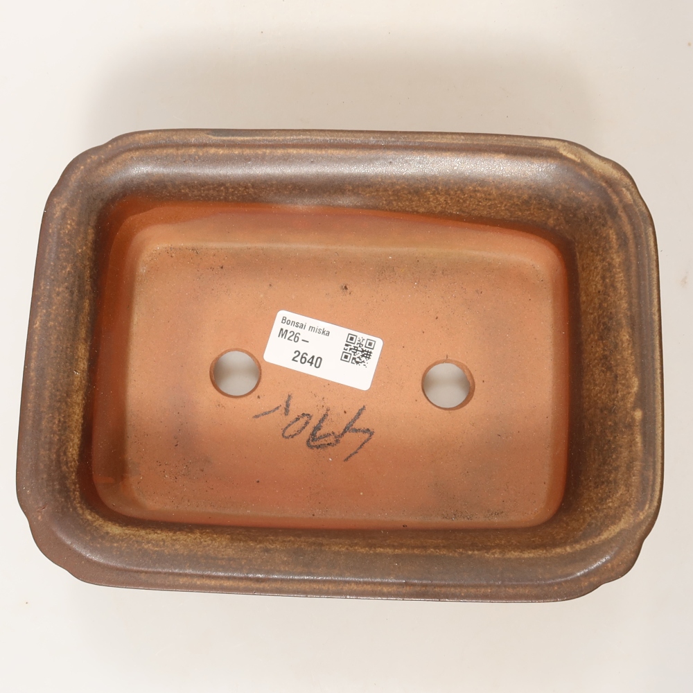 Ciotola in ceramica  20 x 15,5 x 6 cm, colore marrone