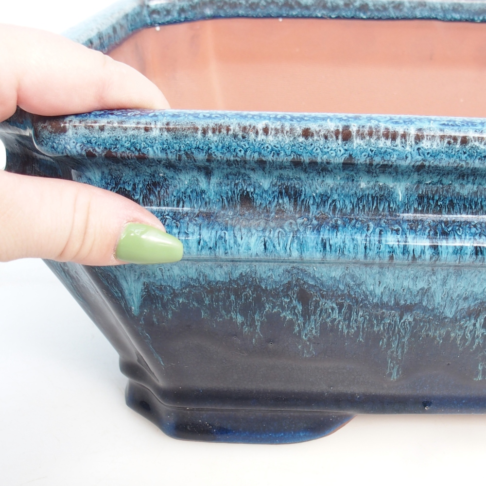 Ciotola 36,5 x 26 x 12,5 cm blu-bianco