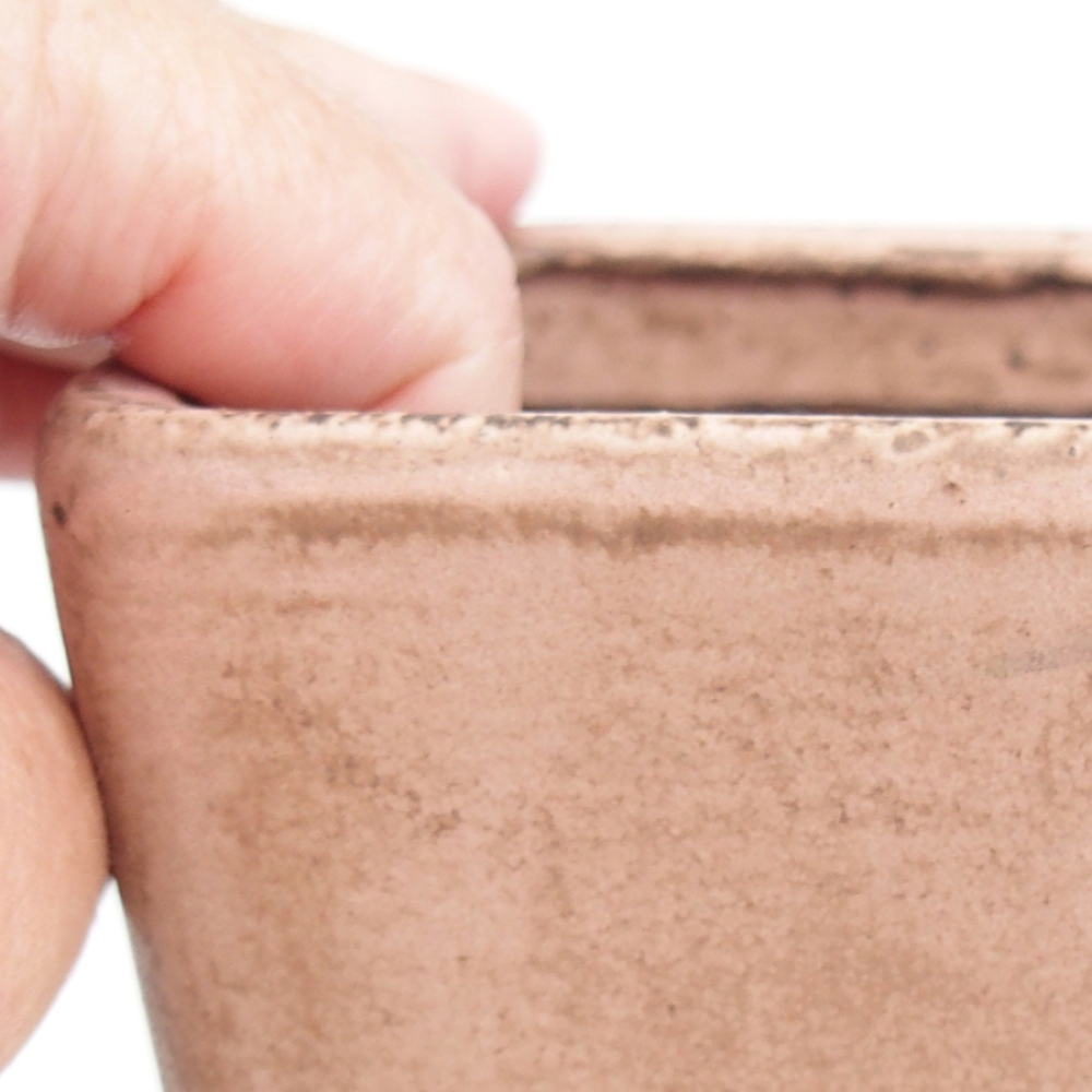 Ciotola bonsai in ceramica 10 x 10 x 12 cm, rosa