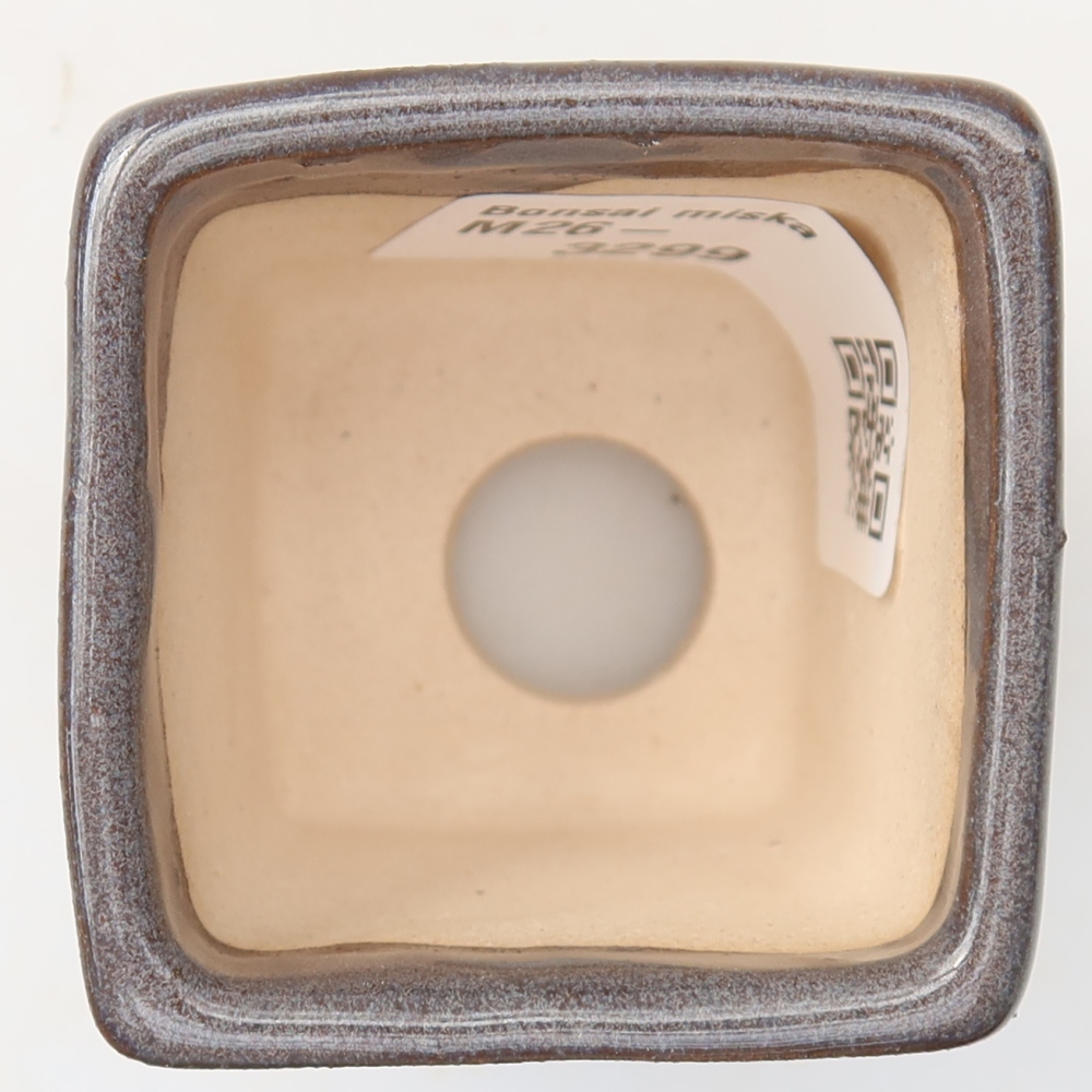 Vaso da bonsai in ceramica 4,5 x 4,5 x 5 cm, colore grigio