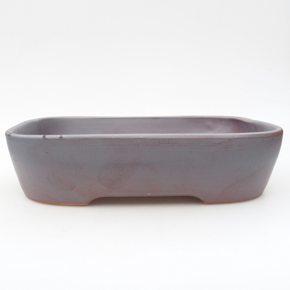 Ciotola bonsai in ceramica 23 x 17,5 x 5,5 cm, colore metallo