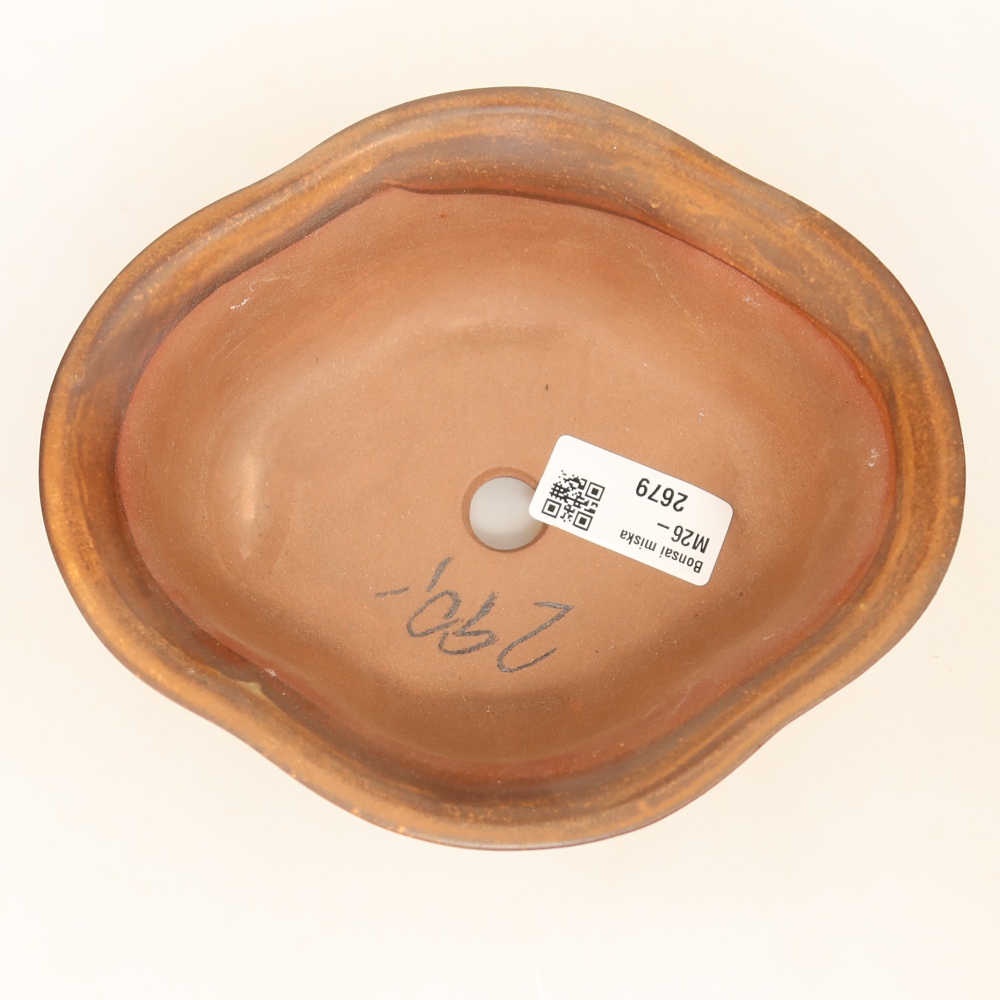 Ciotola in ceramica  16,5 x 14,5 x 6 cm, colore marrone
