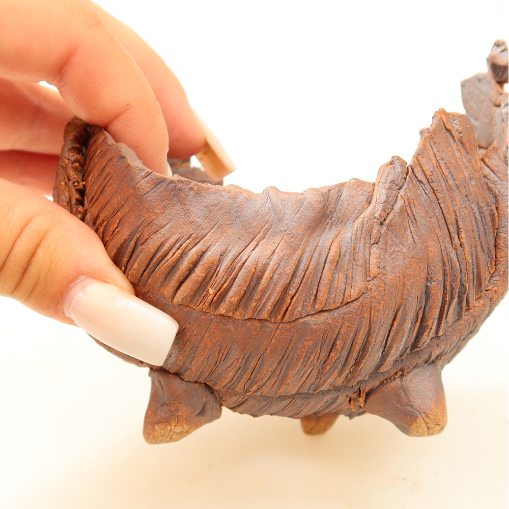 Guscio in ceramica  9,5 x 8,5 x 8,5 cm, colore marrone
