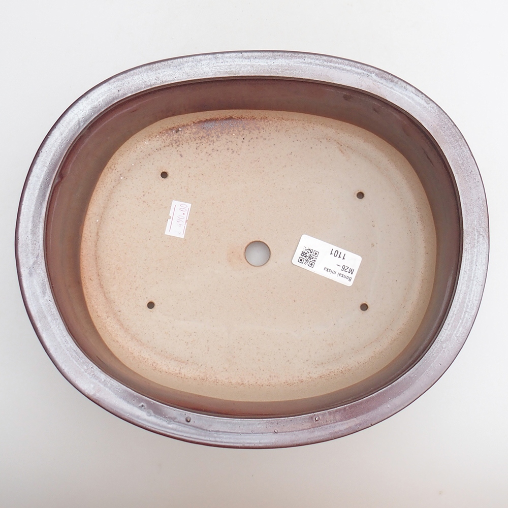 Ciotola per bonsai in ceramica 25 x 20,5 x 8 cm, bordeaux