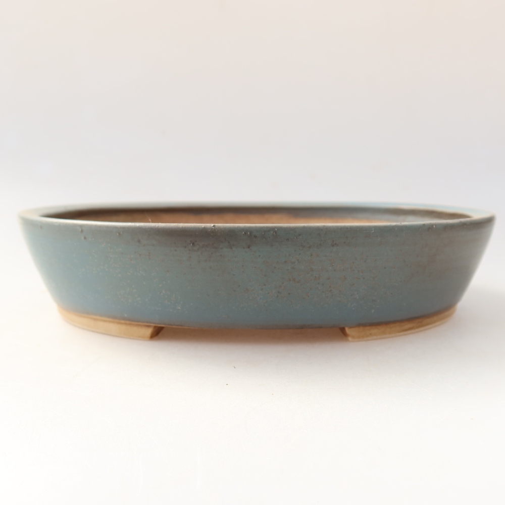 Vaso da bonsai in ceramica 21 x 19 x 4,5 cm, colore blu