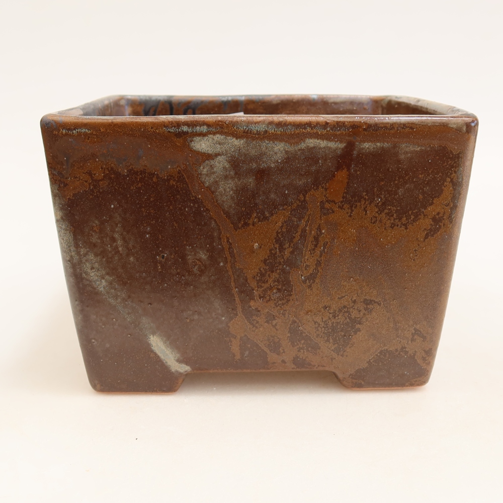 Vaso da bonsai in ceramica 15 x 15 x 10,5 cm, colore marrone