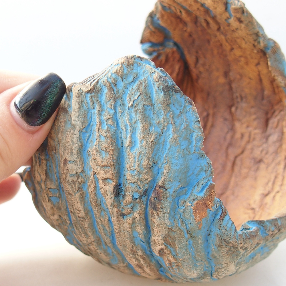 Conchiglia in ceramica 10 x 8,5 x 10 cm , giallo