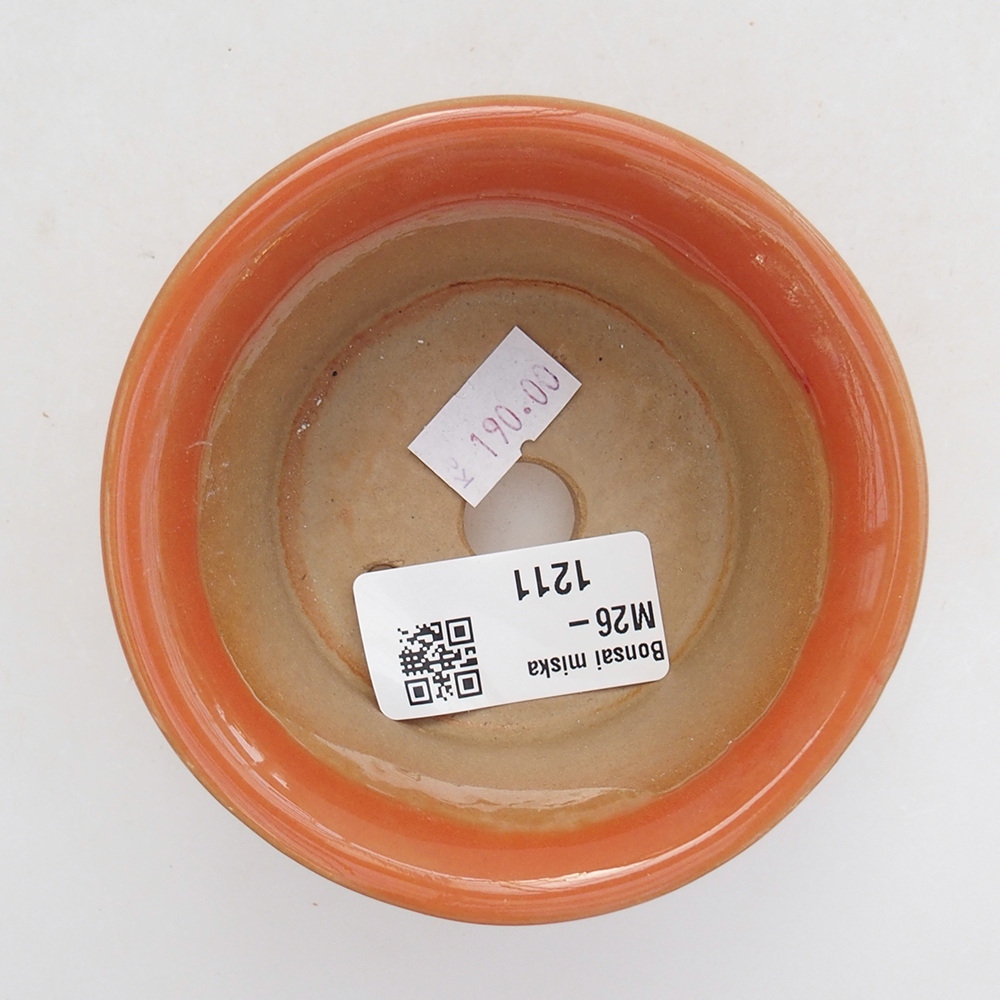 Ciotola bonsai in ceramica 9 x 9 x 5 cm, arancione