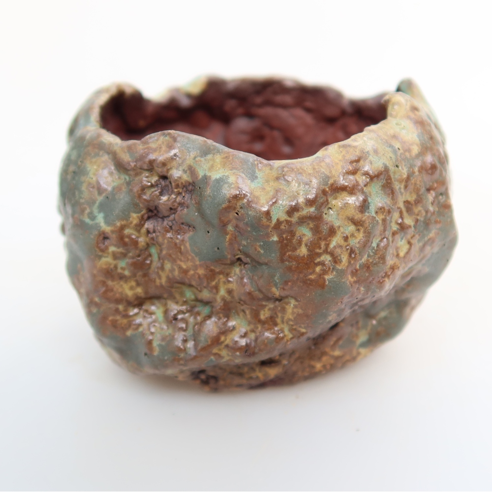 Guscio in ceramica  7 x 6,5 x 5,5 cm, colore verde