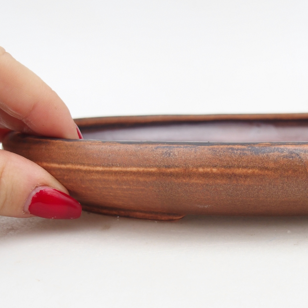 Ciotola bonsai in ceramica 22 x 17 x 3 cm, rosa