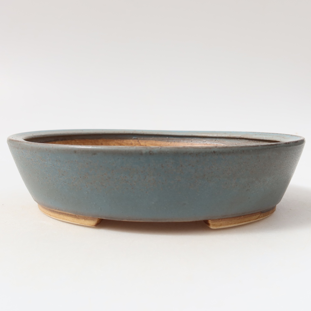 Ciotola bonsai in ceramica 18,5 x 16,5 x 4,5 cm, colore blu
