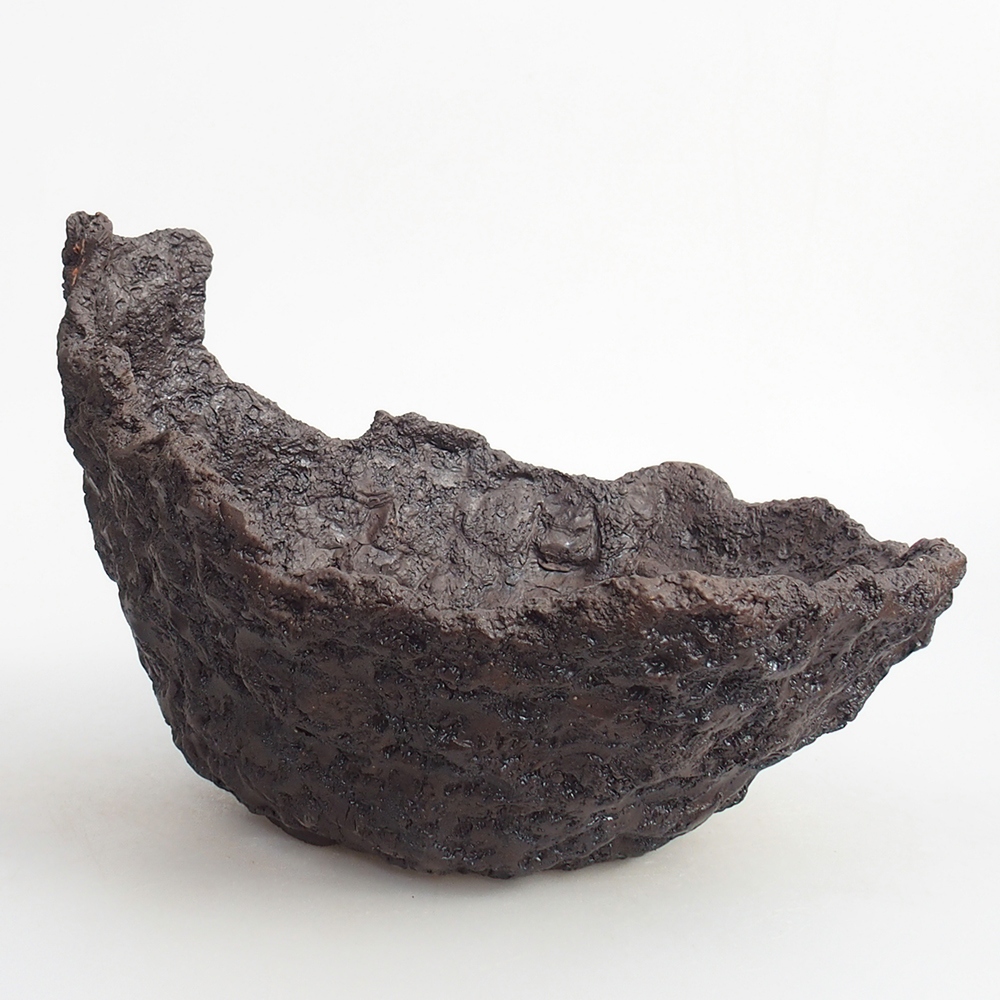 Conchiglia in ceramica 23 x 20 x 18 cm , colore marrone