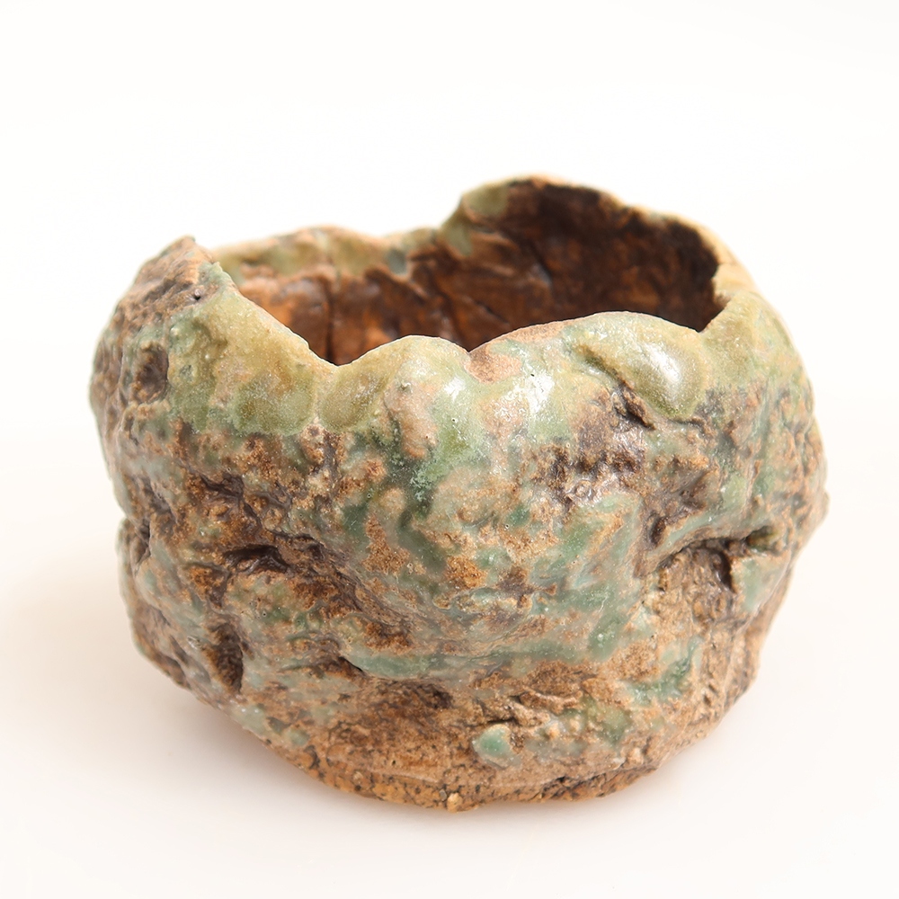 Conchiglia in ceramica  6 x 5,5 x 5 cm, colore verde