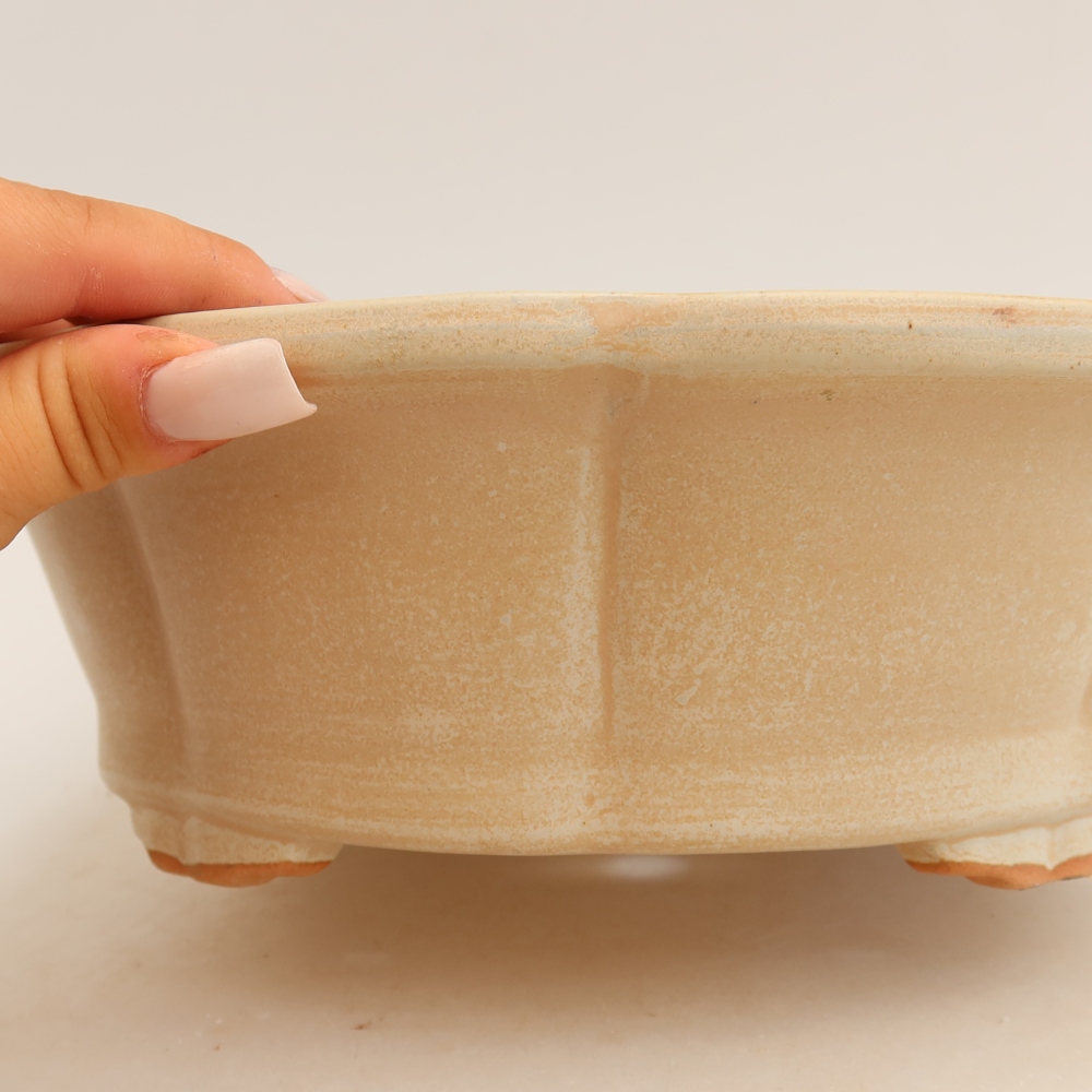 Ciotola bonsai in ceramica 26 x 26 x 8 cm, colore beige