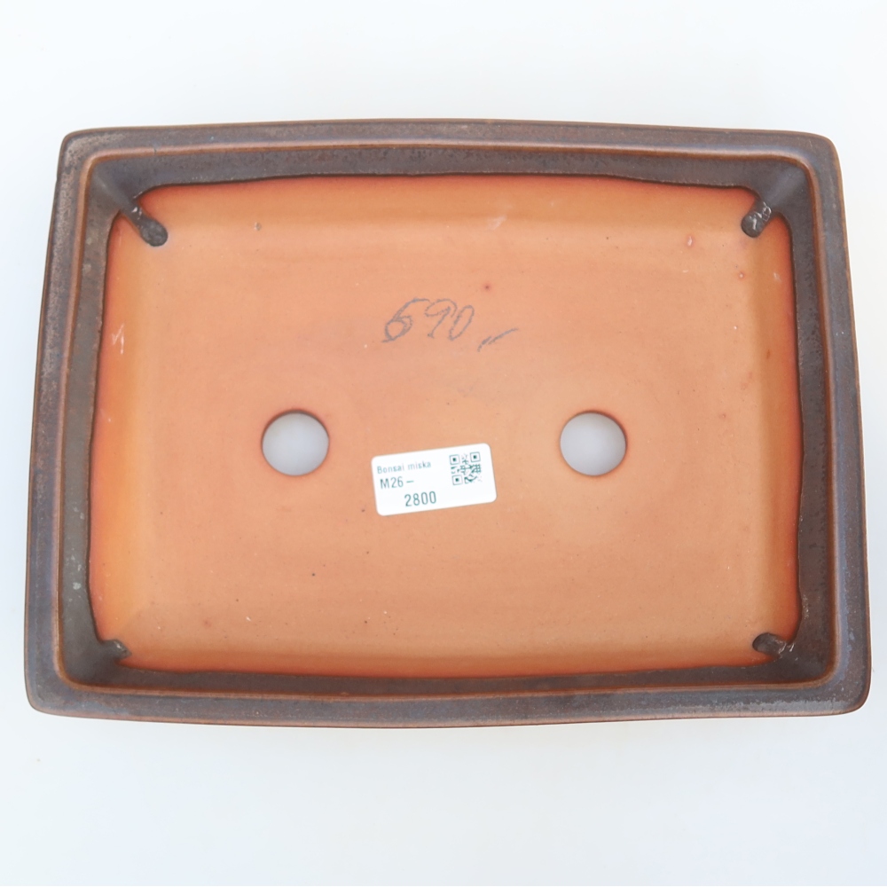 Ciotola in ceramica  26 x 20 x 5 cm, colore marrone