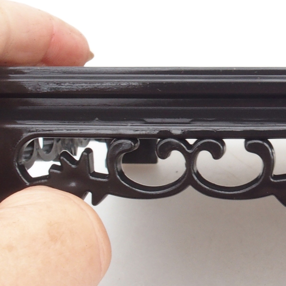 Tavolo bonsai rettangolo in plastica 27 x 17,5 x 4 cm, nero