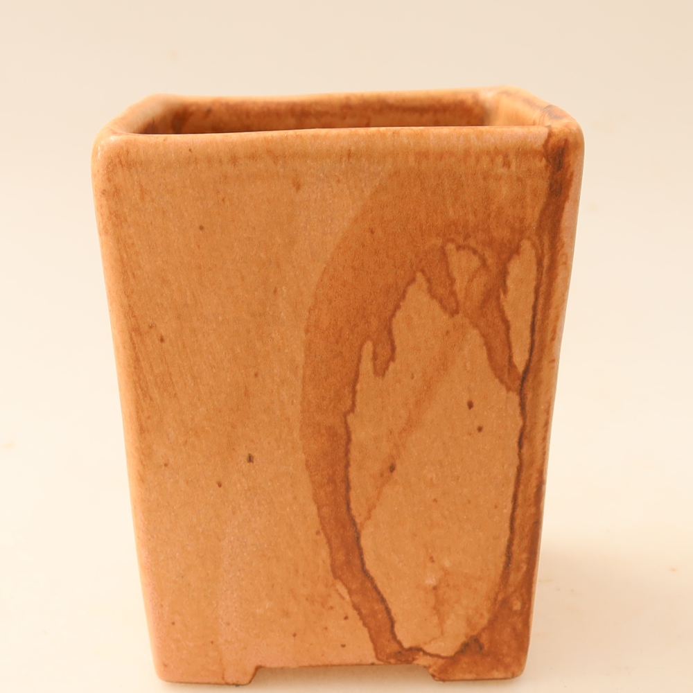 Vaso da bonsai in ceramica 7,5 x 7,5 x 10 cm, colore rosa