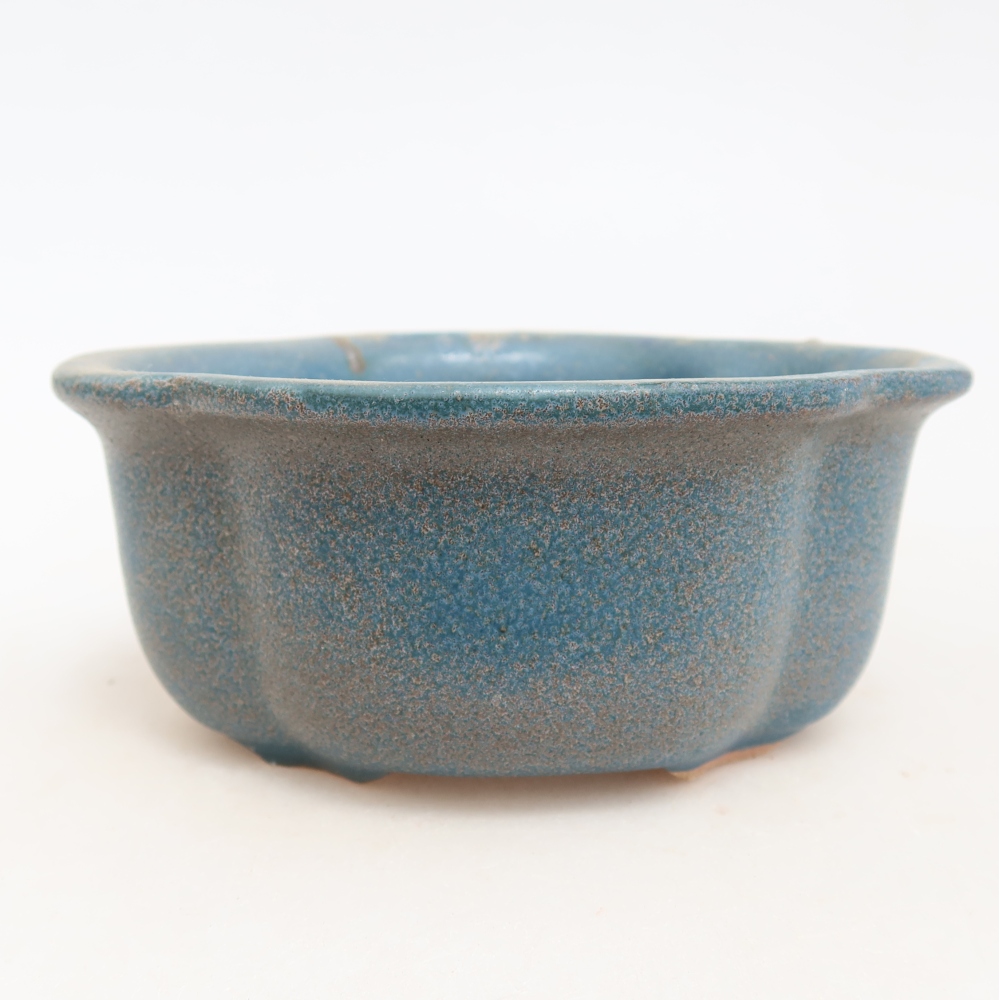 Vaso da bonsai in ceramica 13,5 x 11 x 6 cm, colore blu