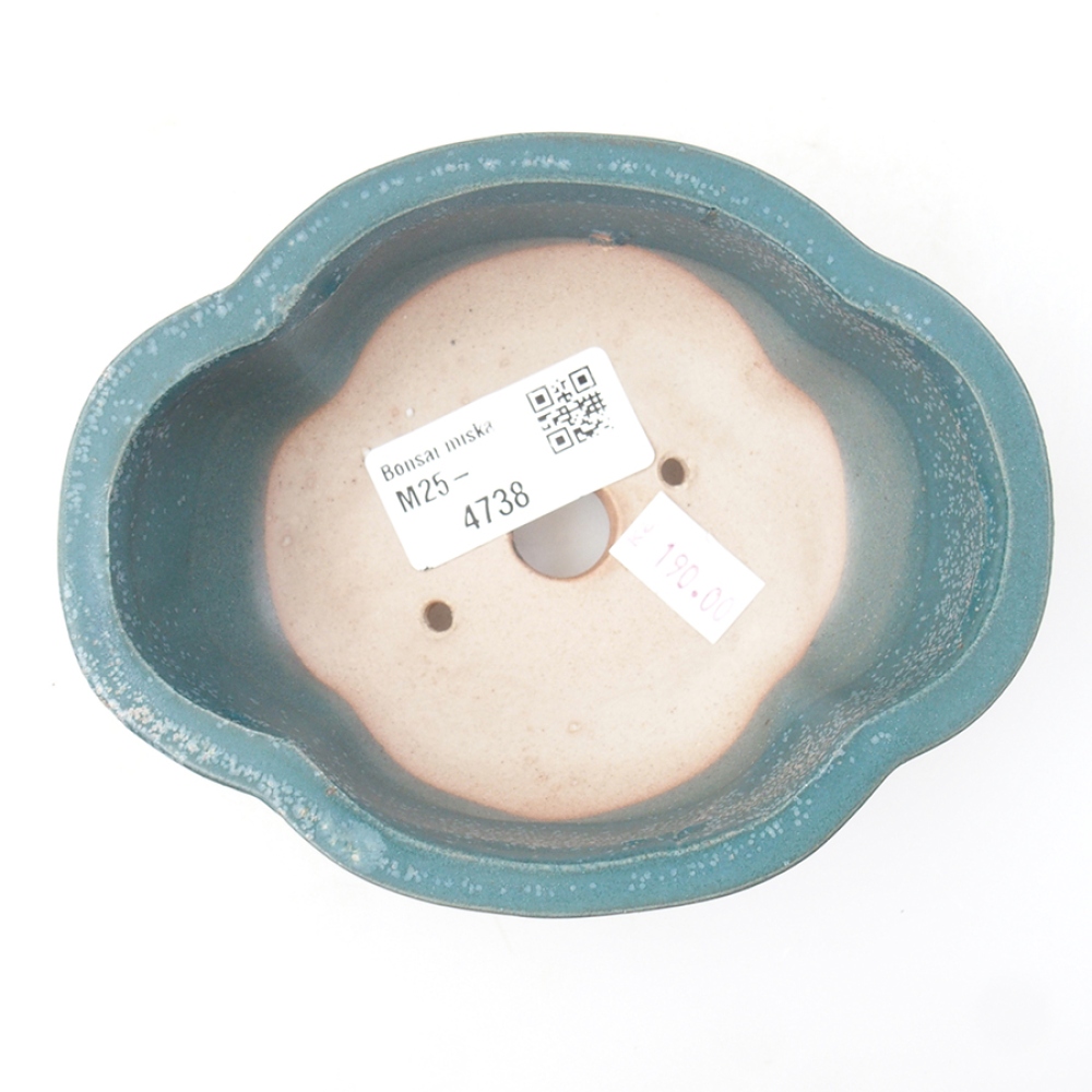 Ciotola bonsai in ceramica 12,5 x 10 x 4,5 cm, colore blu