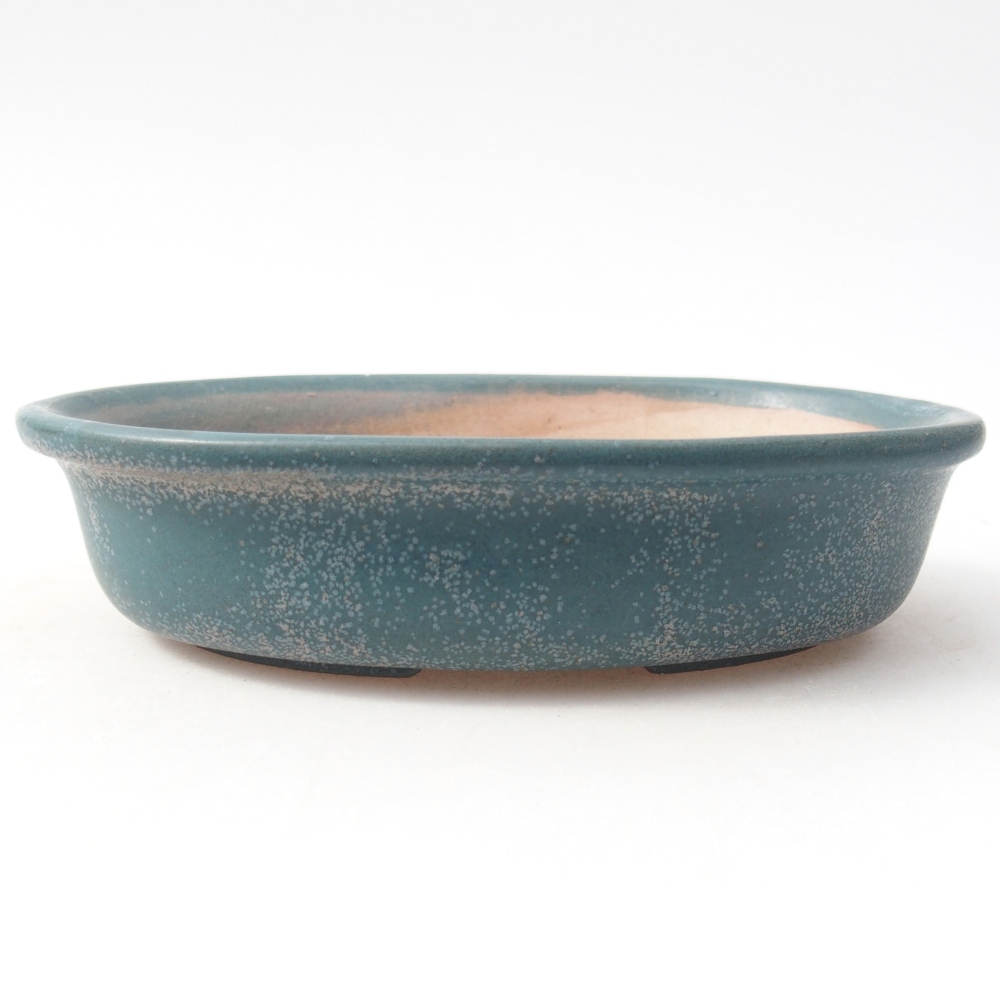 Ciotola bonsai in ceramica 14,5 x 10,5 x 3,5 cm, colore blu