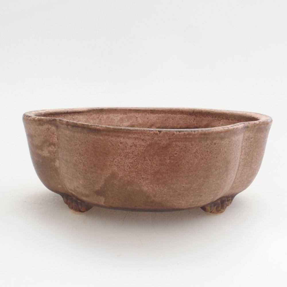 Ciotola per bonsai in ceramica 10 x 8,5 x 4 cm, marrone