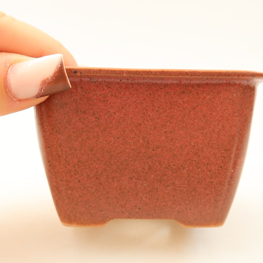 Ciotola bonsai in ceramica 8,5 x 8,5 x 5,5 cm, rosa