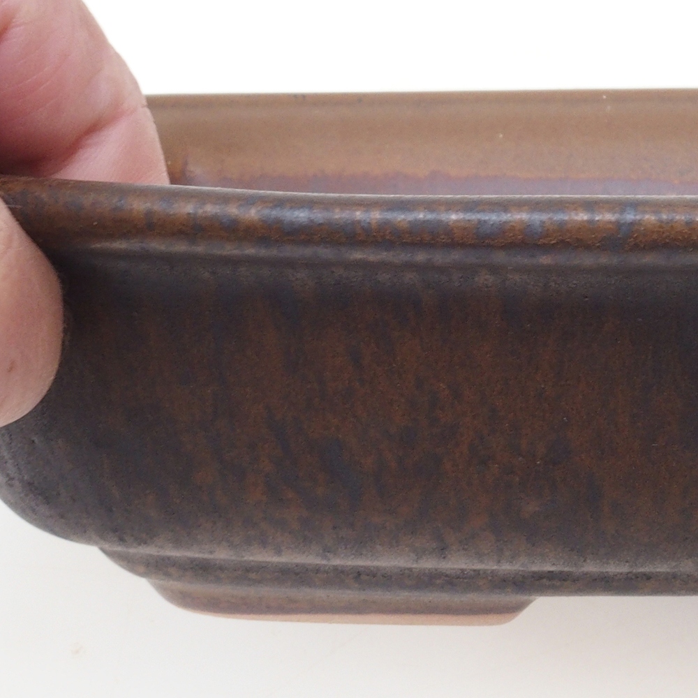Ciotola per bonsai H09 - 30 x 23 x 7,5 cm - marrone