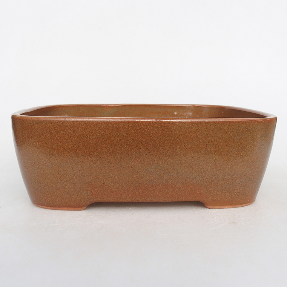 Ciotola per bonsai in ceramica 23,5 x 18 x 7,5 cm, marrone
