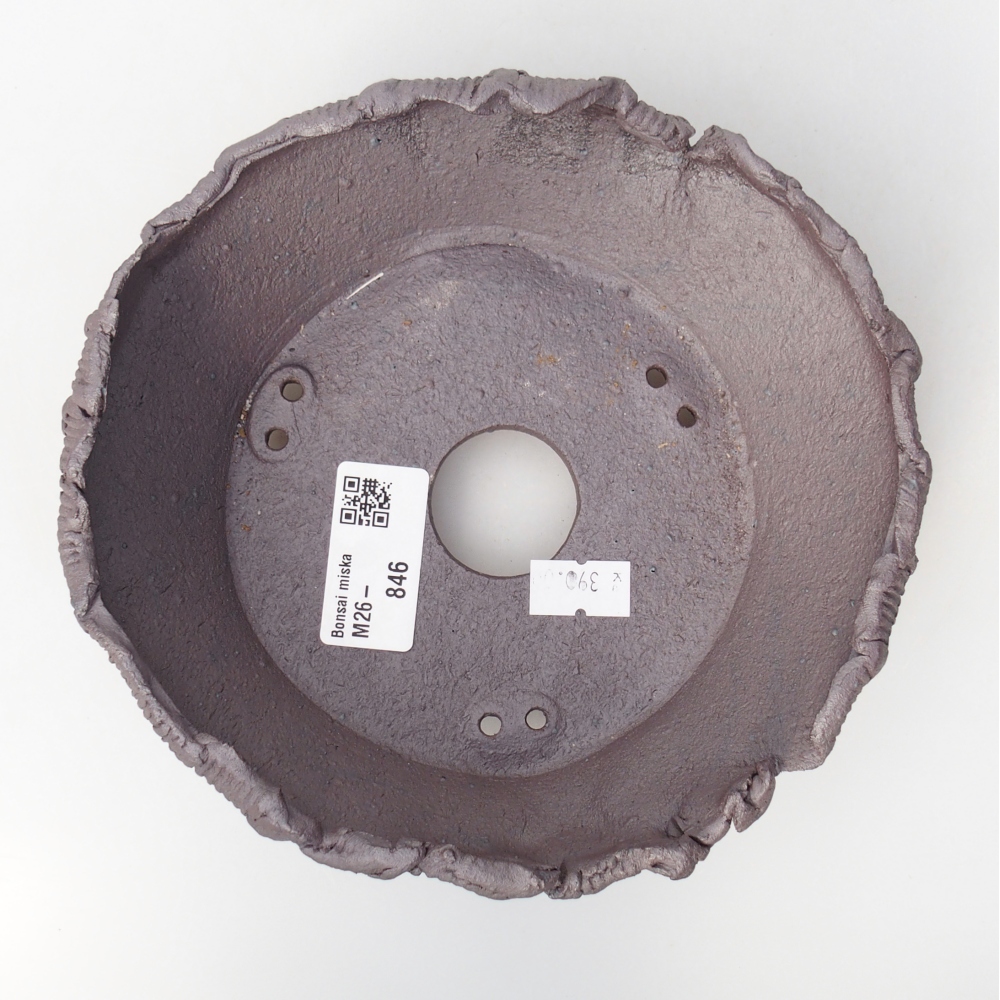Ciotola bonsai in ceramica 17 x 16 x 6 cm, colore metallo