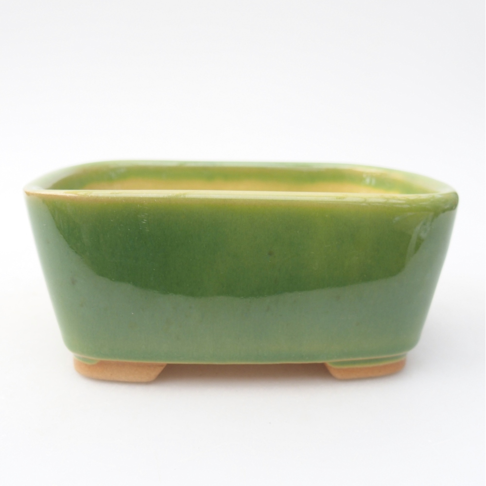 Ciotola per bonsai in ceramica 13,5 x 10,5 x 6 cm, verde