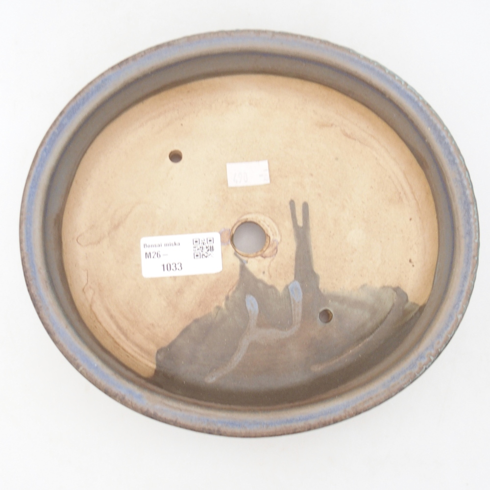 Ciotola bonsai in ceramica 21 x 19 x 8 cm, colore blu