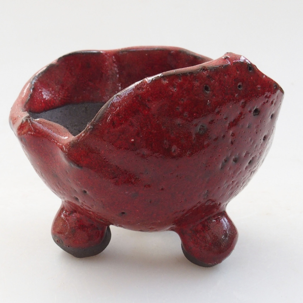 Conchiglia in ceramica 8 x 7 x 6 cm , colore rosso