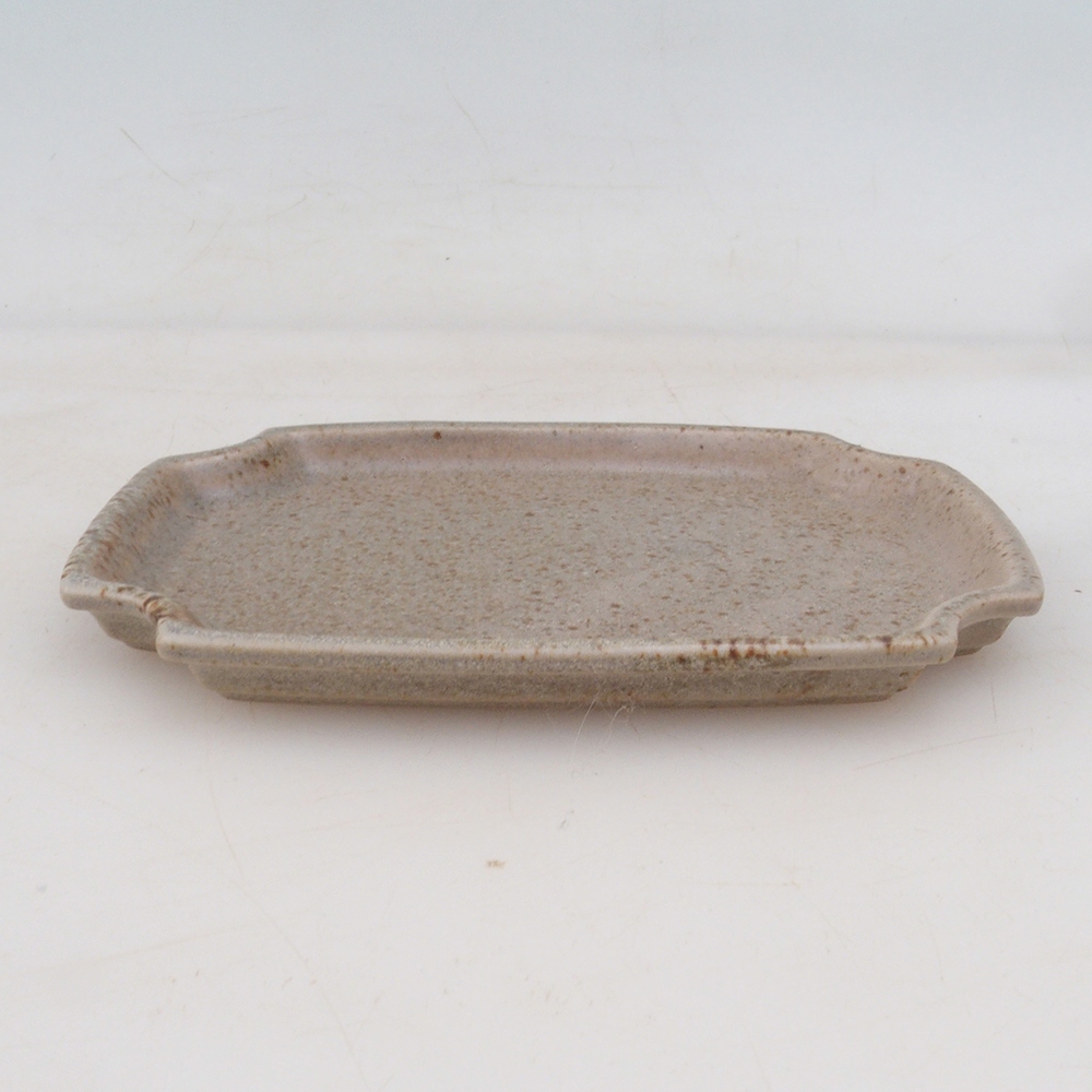 Piattino in ceramica H01 - 11,5 x 8 x 0,5 cm - beige