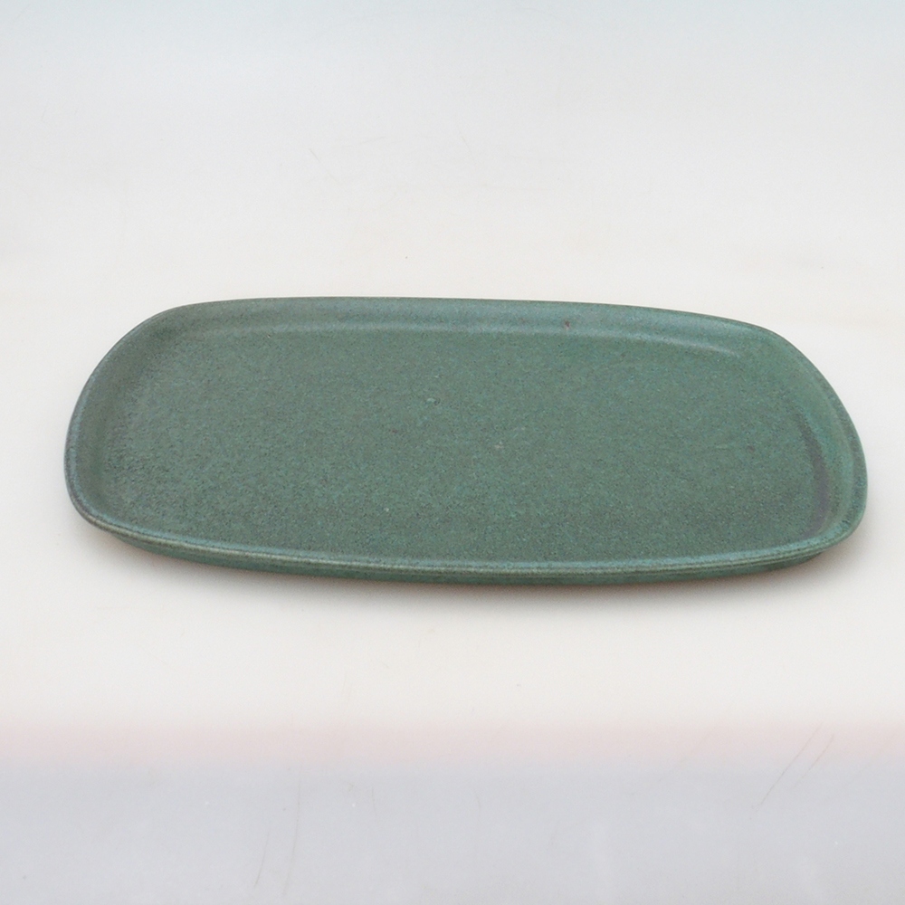 Piattino in ceramica H09 - 28,5 x 19,5 x 1,5 cm - verde