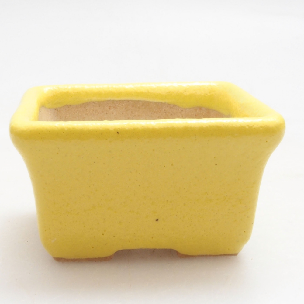 Ciotola per bonsai in ceramica 4 x 3,5 x 2,5 cm, giallo