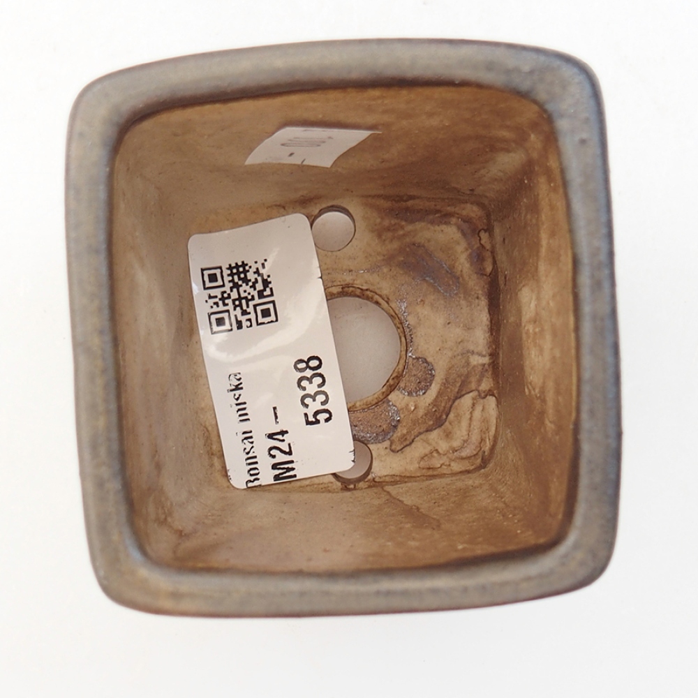 Ciotola per bonsai in ceramica 6,5 x 6,5 x 7 cm, marrone