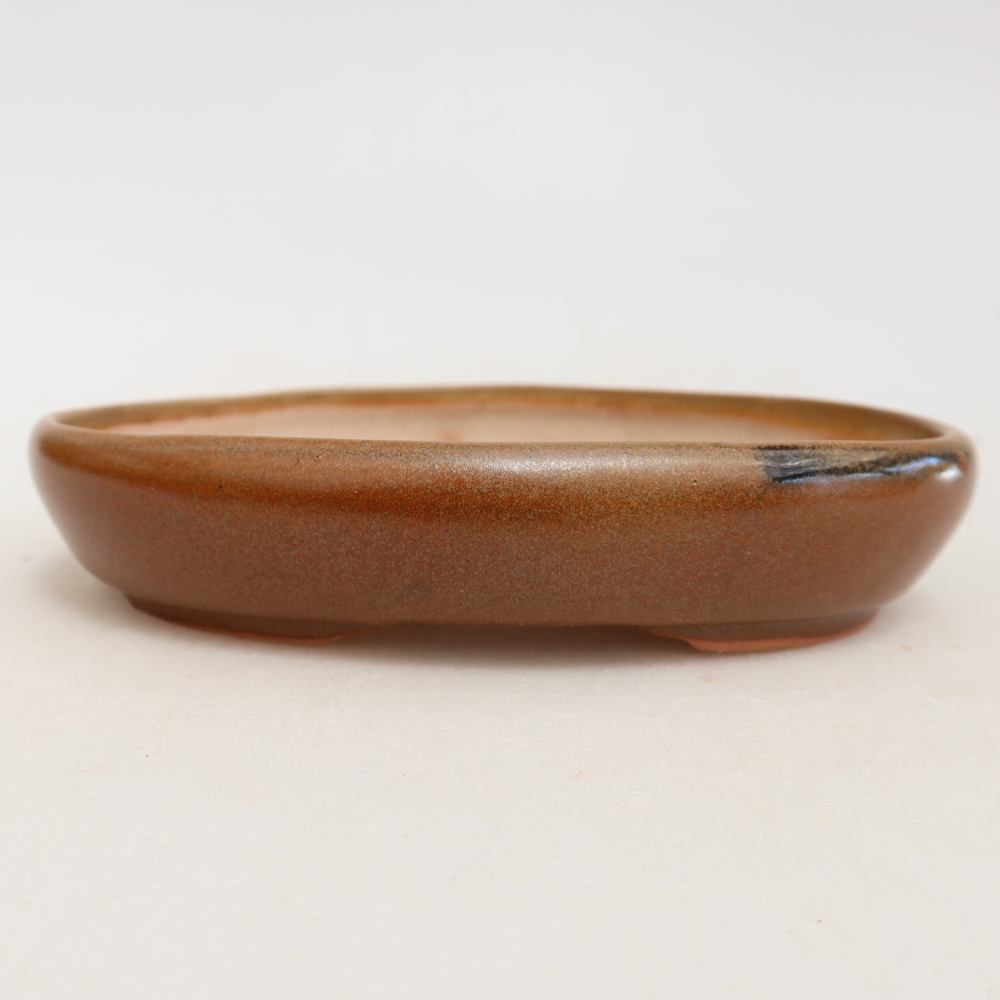 Vaso da bonsai in ceramica 13 x 9,5 x 2,5 cm, colore marrone