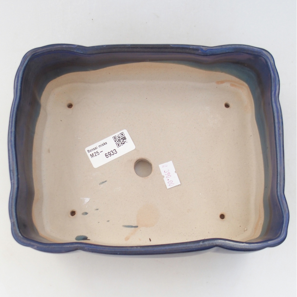 Ciotola bonsai in ceramica 26 x 26 x 8 cm, colore rosso