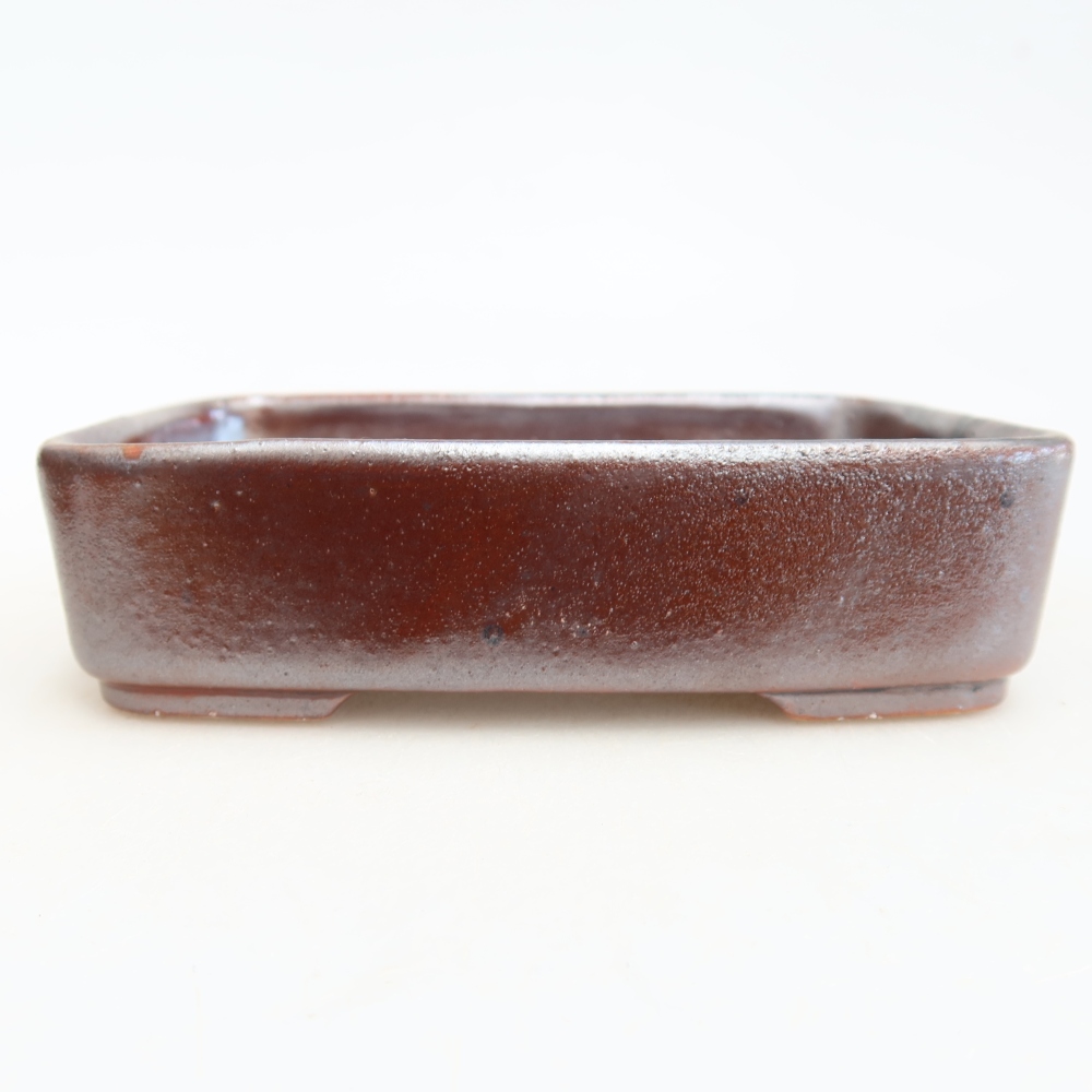 Vaso da bonsai in ceramica 13 x 9,5 x 3,5 cm, colore metallizzato