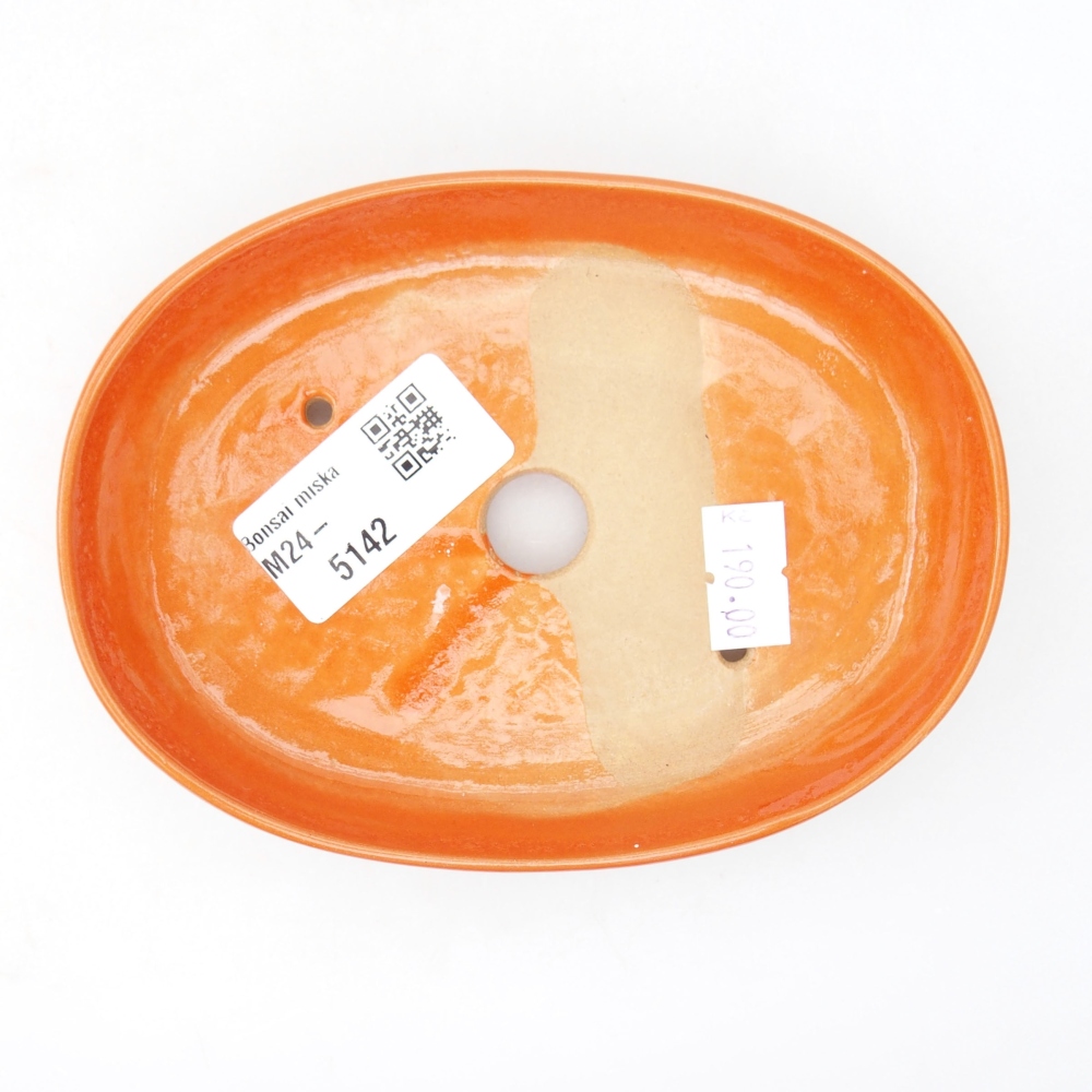 Ciotola bonsai in ceramica 13 x 10 x 2,5 cm, arancione