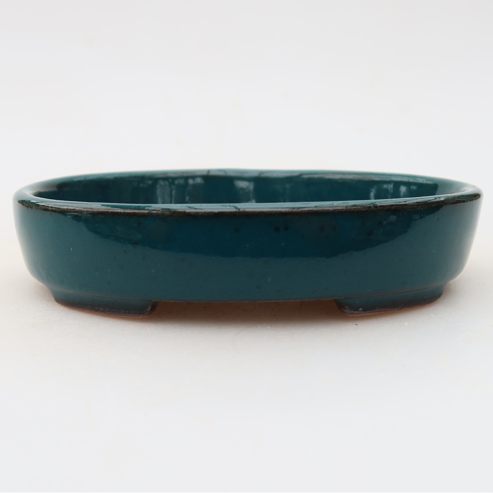 Vaso da bonsai in ceramica 12 x 9,5 x 2,5 cm, colore verde