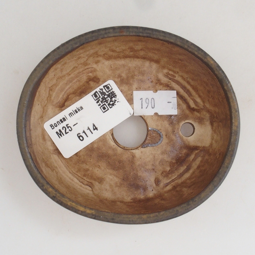 Ciotola per bonsai in ceramica 10 x 8,5 x 4 cm, marrone
