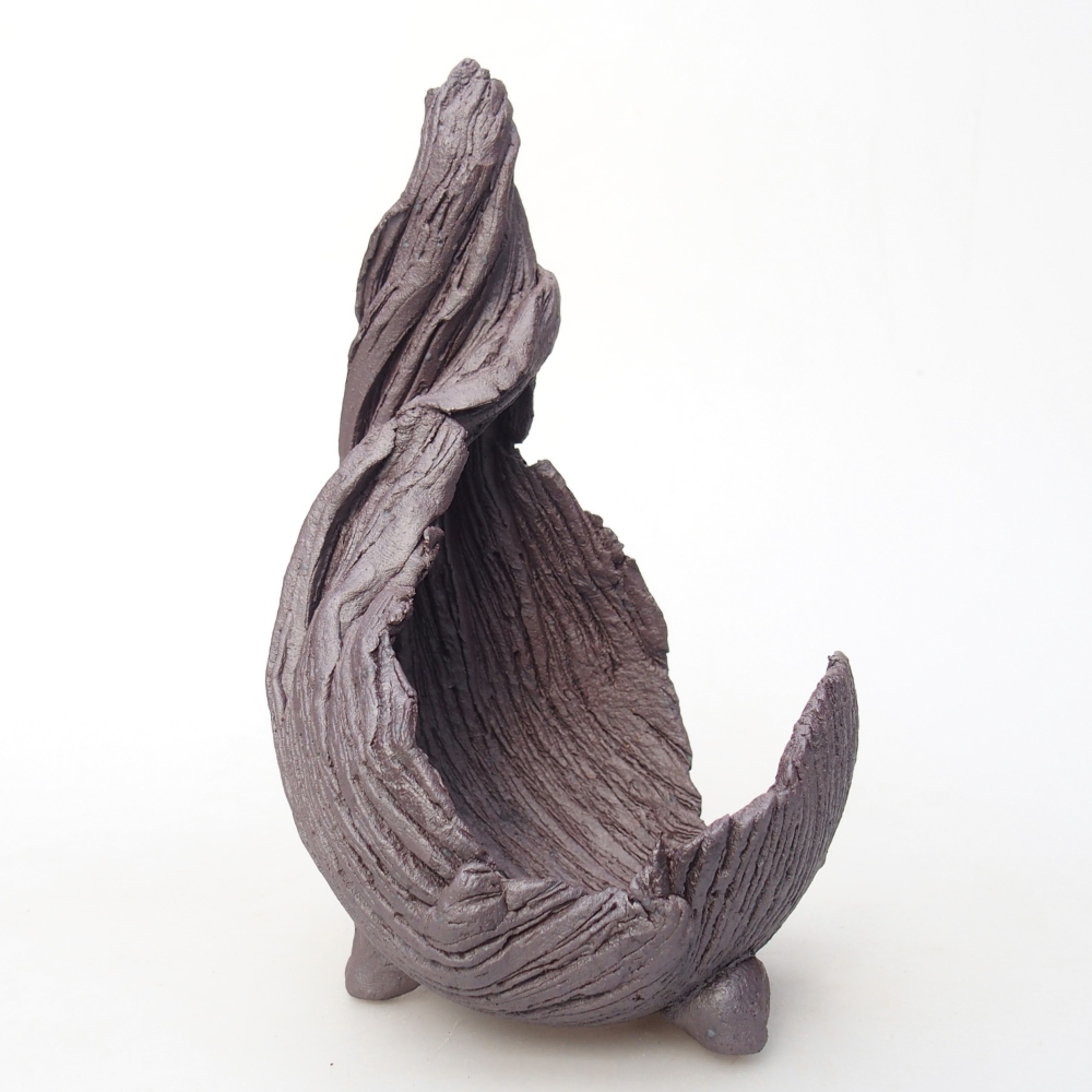 Conchiglia in ceramica 8,5 x 8 x 14,5 cm , colore metallizzato