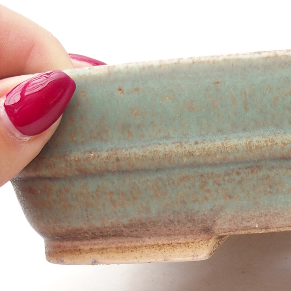 Ciotola bonsai in ceramica 17,5 x 14 x 4,5 cm, verde