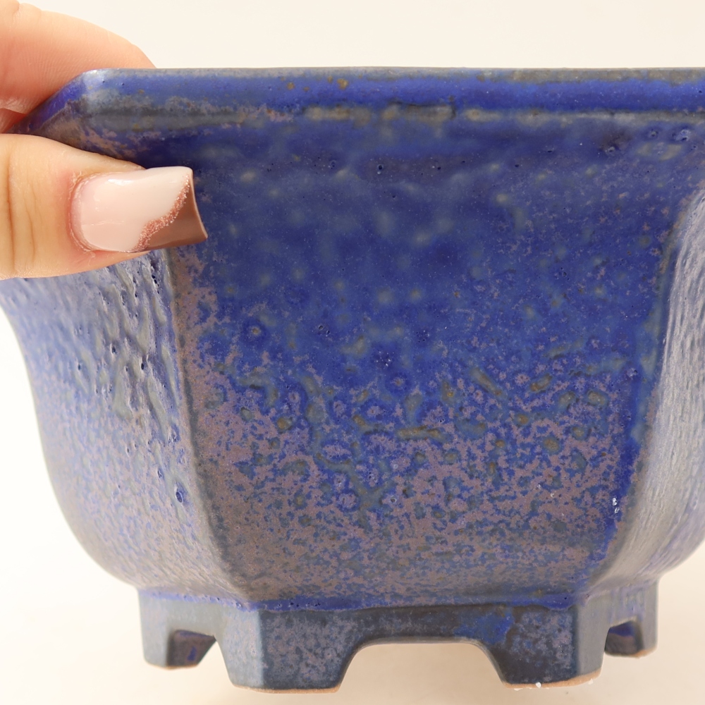Ciotola bonsai in ceramica 18,5 x 16,5 x 9 cm, colore blu