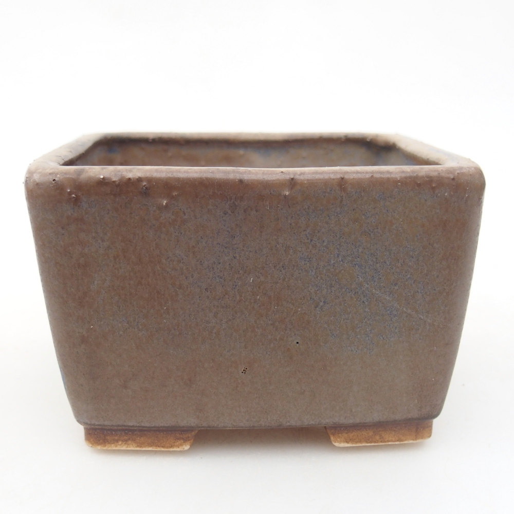 Ciotola bonsai in ceramica 8,5 x 8,5 x 5,5 cm, colore blu