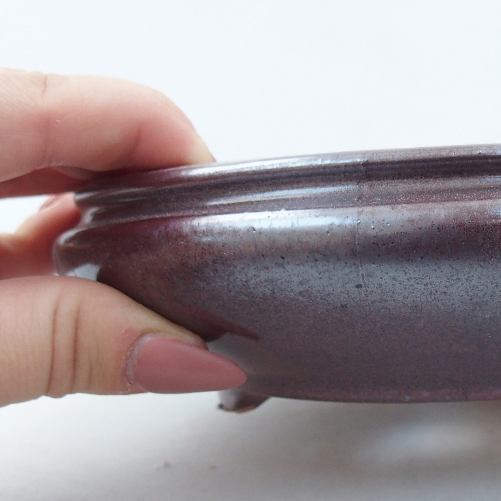 Ciotola bonsai in ceramica 26 x 26 x 8 cm, colore rosso